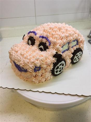 小汽车蛋糕的做法步骤11