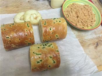葱香肉松面包卷 中种法的做法图解17