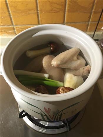 姬松茸鸡汤莜麦粒粥的做法步骤5