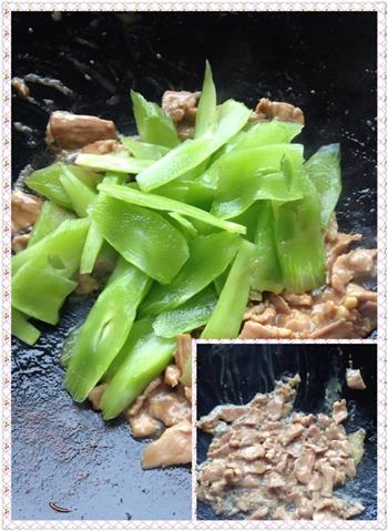 莴笋炒肉片的做法步骤6