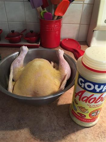 周末大餐—烤全鸡的做法步骤3