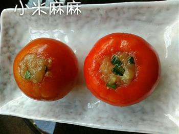 番茄酿肉的做法图解2