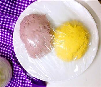 南瓜紫薯吐司的做法步骤2
