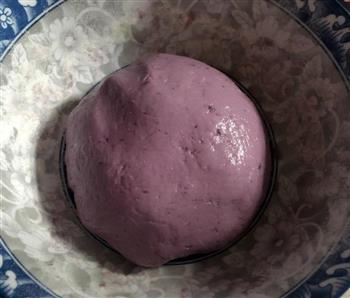 奶香紫薯玫瑰馒头的做法步骤2