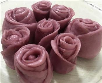 奶香紫薯玫瑰馒头的做法步骤6