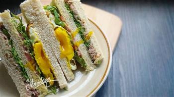 低脂快手早餐-全麦金枪鱼三明治的做法步骤9