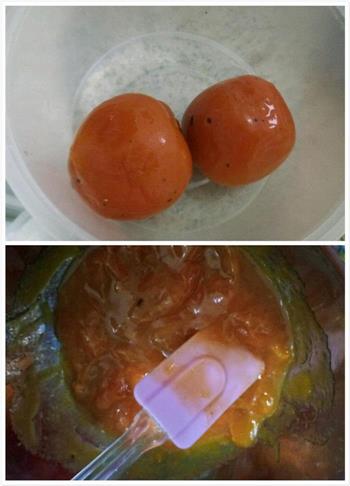 香煎柿子豆沙饼的做法步骤1