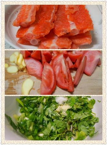 极简版 番茄炖三文鱼汤面的做法图解1
