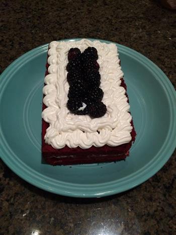黑莓红丝绒蛋糕的做法步骤3