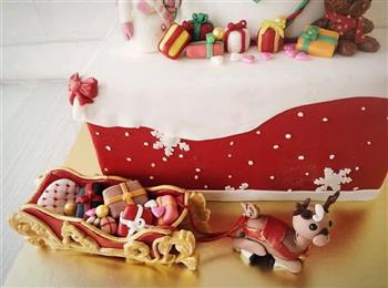 翻糖蛋糕-快乐圣诞的做法图解17
