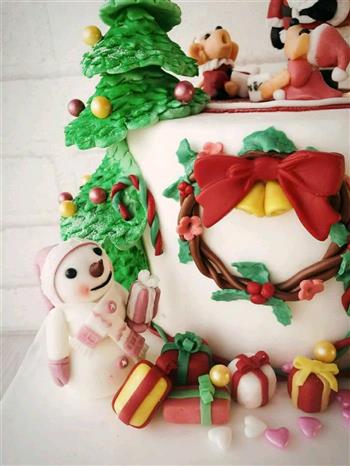 翻糖蛋糕-快乐圣诞的做法步骤18