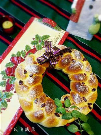 圣诞蔓越莓花环面包的做法步骤17