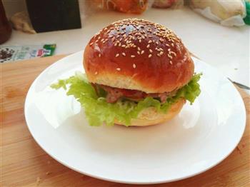 豪华早餐-猪肉汉堡包的做法图解7