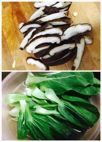 碧绿小炒-香菇青菜的做法步骤1