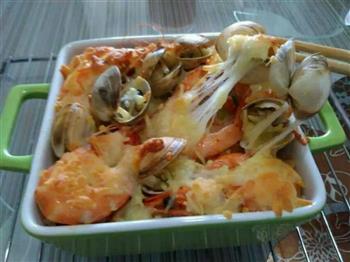 西班牙海鲜芝士焗饭的做法图解10