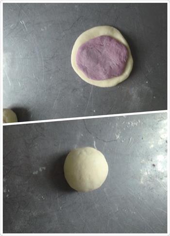 紫薯粉双色馒头的做法图解10
