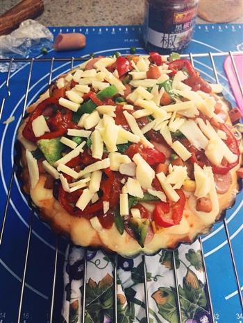 厚底杂蔬火腿披萨的做法步骤10
