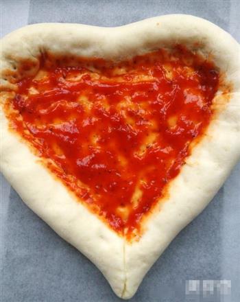 浪漫心形鲜虾披萨的做法图解6