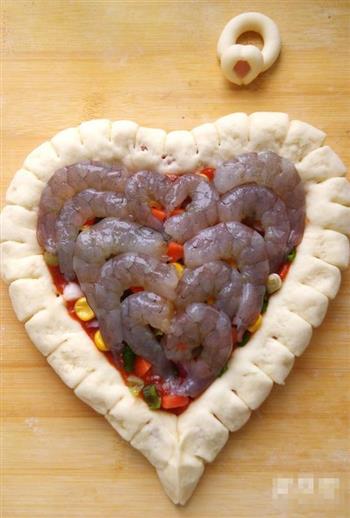 浪漫心形鲜虾披萨的做法步骤8