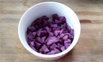 椰汁紫薯西米露的做法图解1