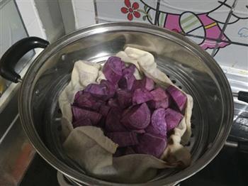 紫薯山药花样馒头的做法步骤1