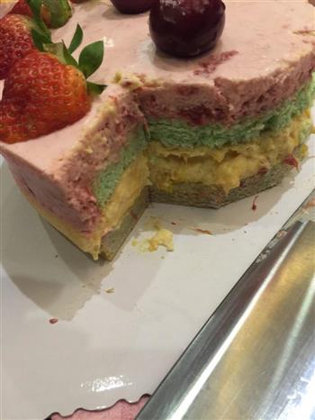鲜果彩虹慕斯蛋糕的做法步骤10