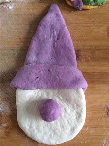 紫薯圣诞老人馒头的做法图解1