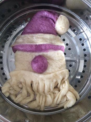 紫薯圣诞老人馒头的做法步骤2