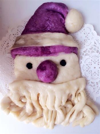 紫薯圣诞老人馒头的做法步骤3