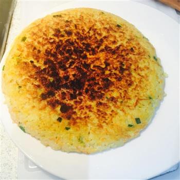 黄金米饼-剩米饭的利用-早餐的做法图解7