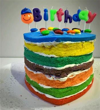 彩虹甜心翻糖蛋糕的做法图解12