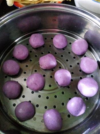紫薯糯米糍粑的做法图解2