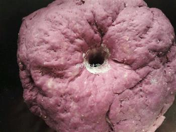 紫薯玫瑰卷的做法图解3