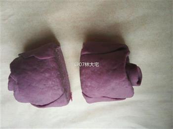 紫薯玫瑰卷的做法图解7