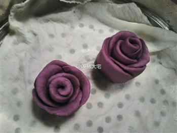 紫薯玫瑰卷的做法图解8