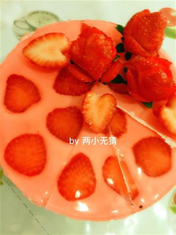 简单的草莓慕斯蛋糕的做法步骤10