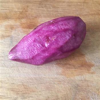 自制紫薯粉做的紫薯蝴蝶花卷的做法图解1