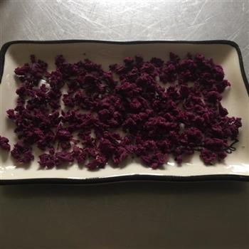 自制紫薯粉做的紫薯蝴蝶花卷的做法步骤4