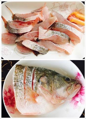一鱼两吃-糖醋鲈鱼vs清蒸鲈鱼头的做法图解1