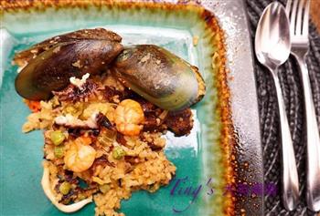 简易西班牙海鲜饭Paella的做法步骤13