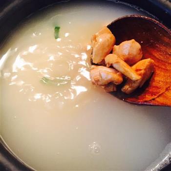 砂锅鸡肉青菜粥的做法步骤6