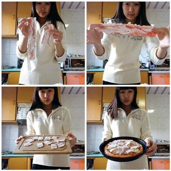培根玉米披萨的做法步骤2