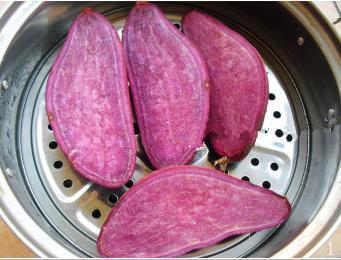 黑芝麻紫薯汤圆的做法步骤1