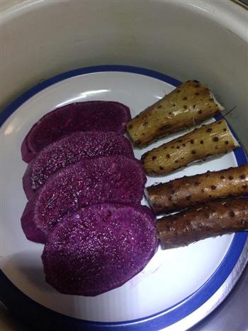 紫薯山药糯米饼的做法步骤1