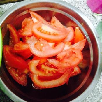煎豆腐西红柿菠菜汤 —原创的做法步骤2
