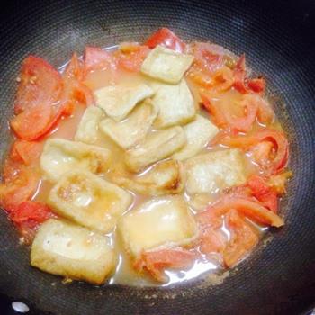 煎豆腐西红柿菠菜汤 —原创的做法图解9