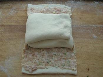 火腿酥脆葱油饼的两种形态的做法步骤8
