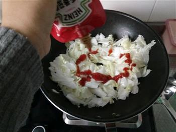 白菜番茄酱烩饭的做法图解4