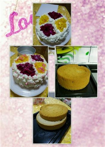 纯色奶油水果蛋糕的做法步骤4