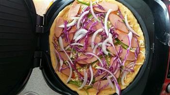 紫甘蓝虾仁披萨的做法图解10